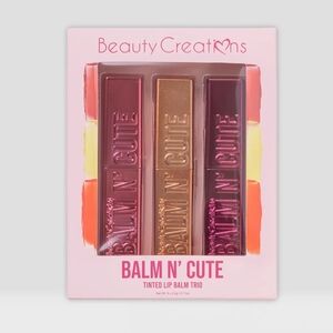 NIB Ruby Rush Beauty Creations Balm N' Cute Tinted Lip Balm Trio